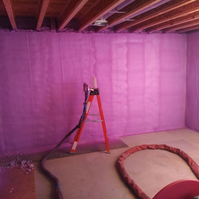 Wall foam spray insulation